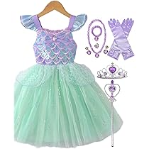 アリエル　ドレス　2枚セット Amazon.co.jp: [TYHTYM] アリエル ドレス 子供 プリンセス